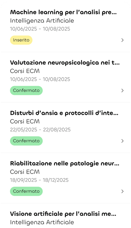 Visualizza corsi ProMate